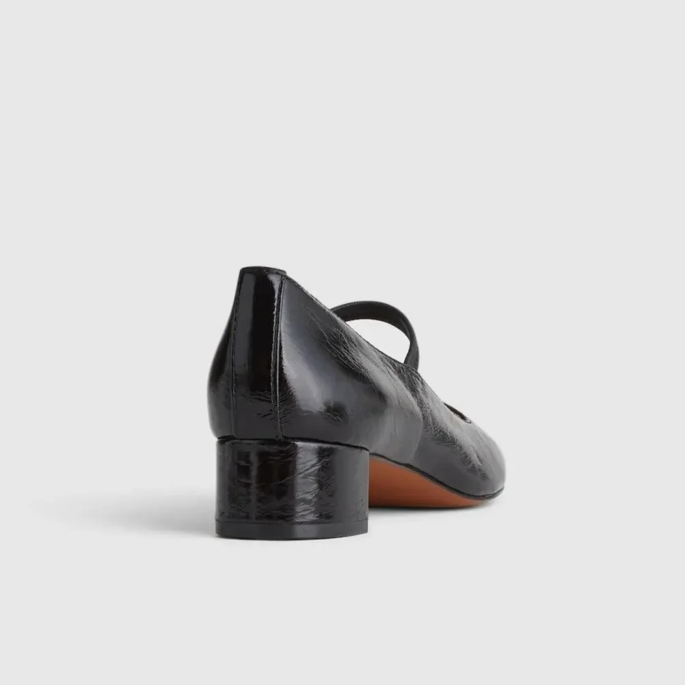Madewell Women's The Greta Pump Heels Comfort Leather True Black Size 9.5 NWOB